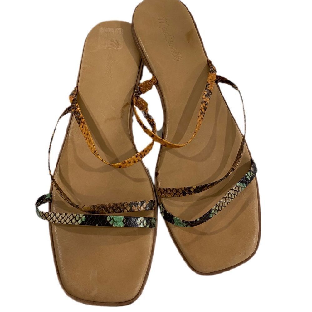 Madewell snakeskin sandals 